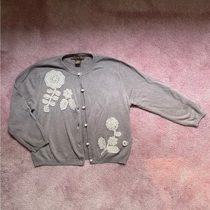 Cute Vintage purple floral cardigan